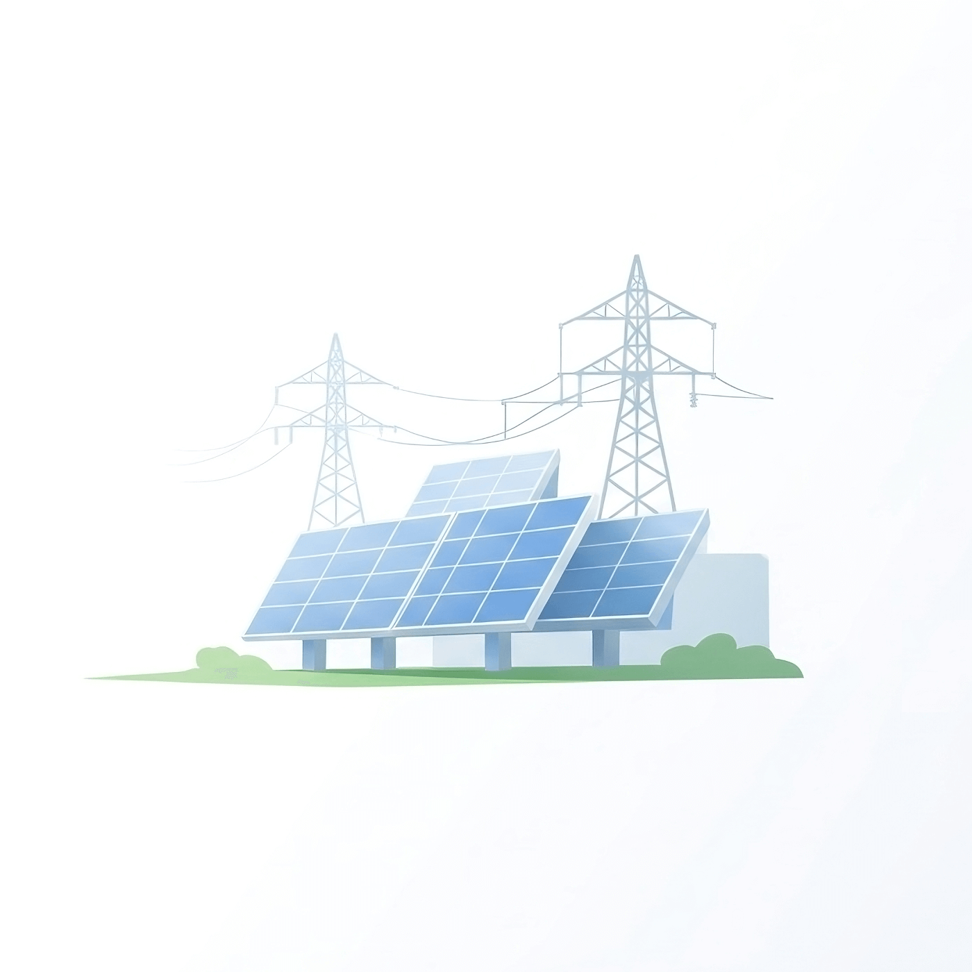 Solar Panels and Power Lines